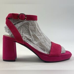 Clarks Pink Block Heel Sandals